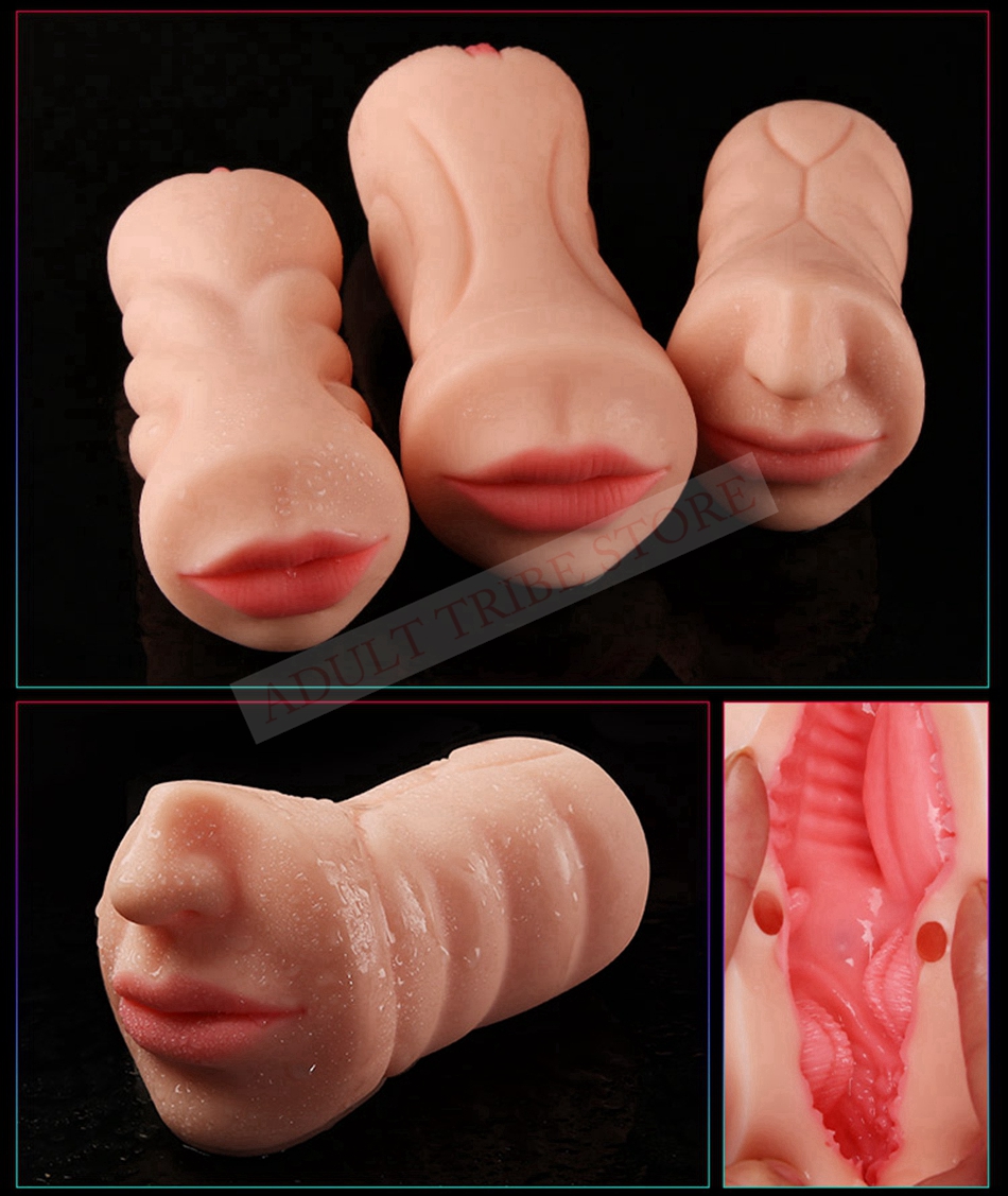 Realistic Oral 3D Deep Throat with Tongue Teeth Maiden Artificial Vagina Male Masturbators Pocket Pussy Oral Sex Toys for Men 23