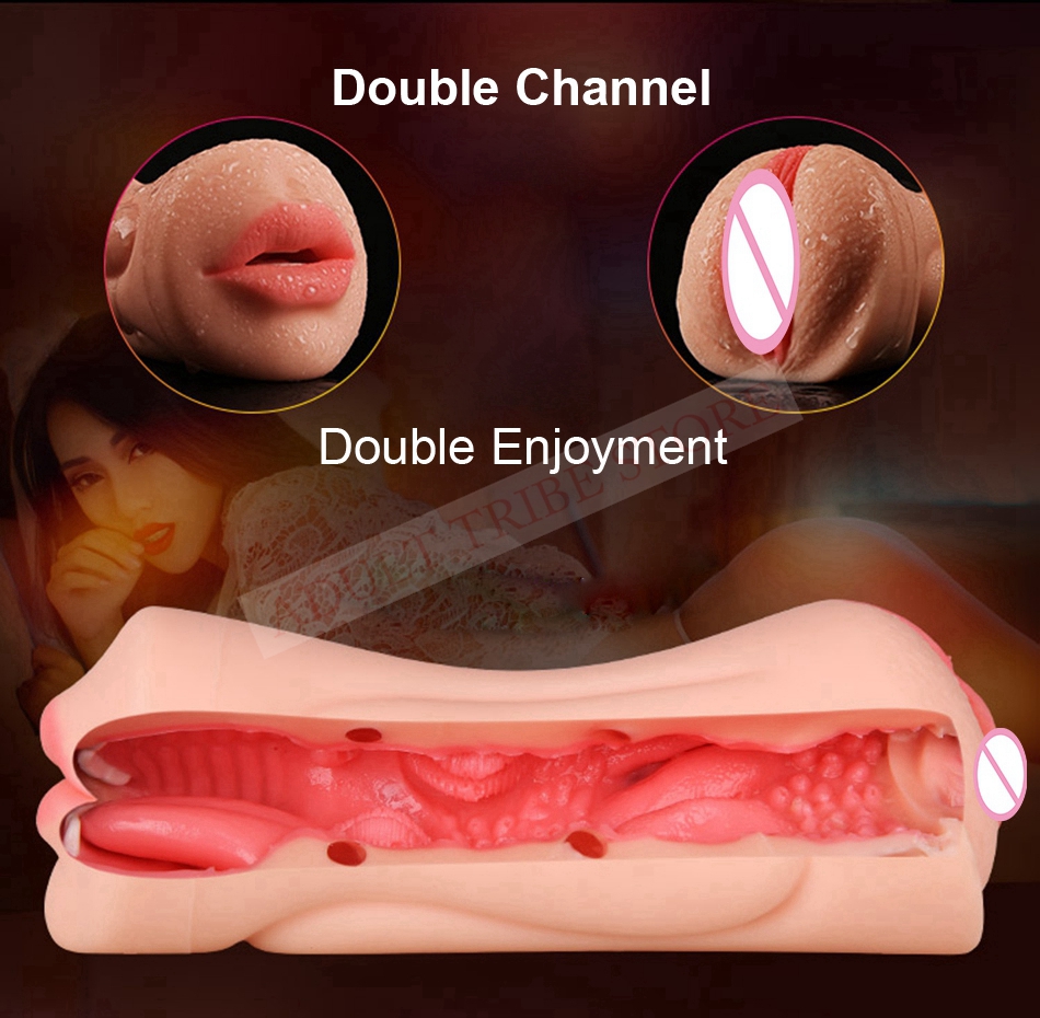 Realistic Oral 3D Deep Throat with Tongue Teeth Maiden Artificial Vagina Male Masturbators Pocket Pussy Oral Sex Toys for Men 13